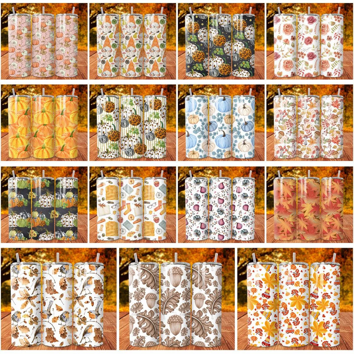 14 AUTUMN VIBES Tumbler Wrap Bundle JPG