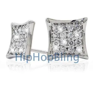 9mm .925 Sterling Silver Micro Pave Iced Out Earrings