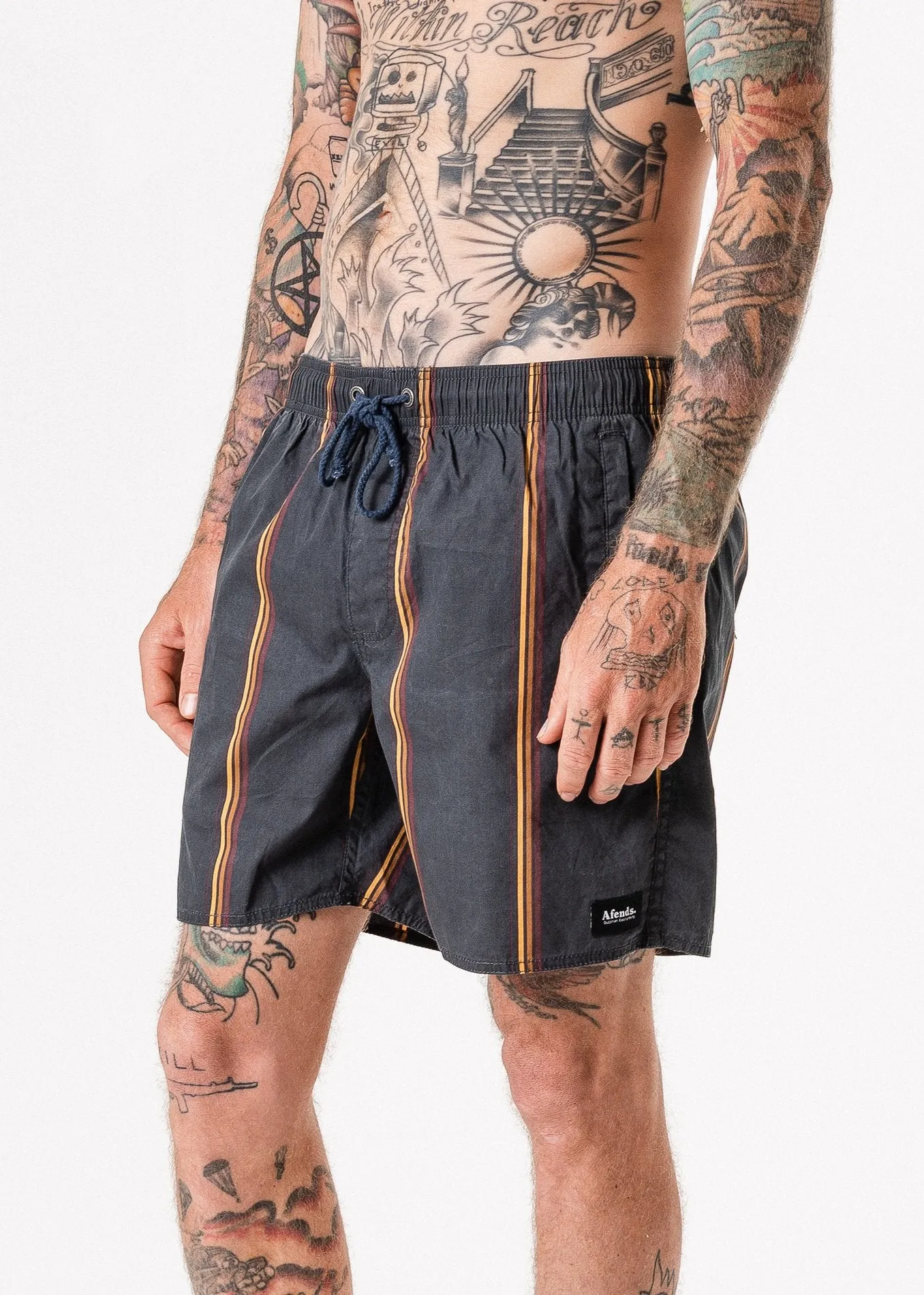 Afends Mens Baywatch Soul - Elastic Waist Boardshort