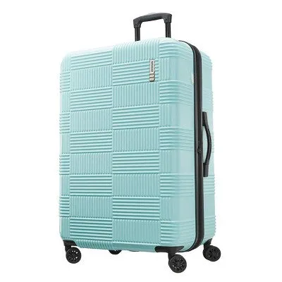 American Tourister  Checkered Hardside Spinner Suitcase - Mint Green