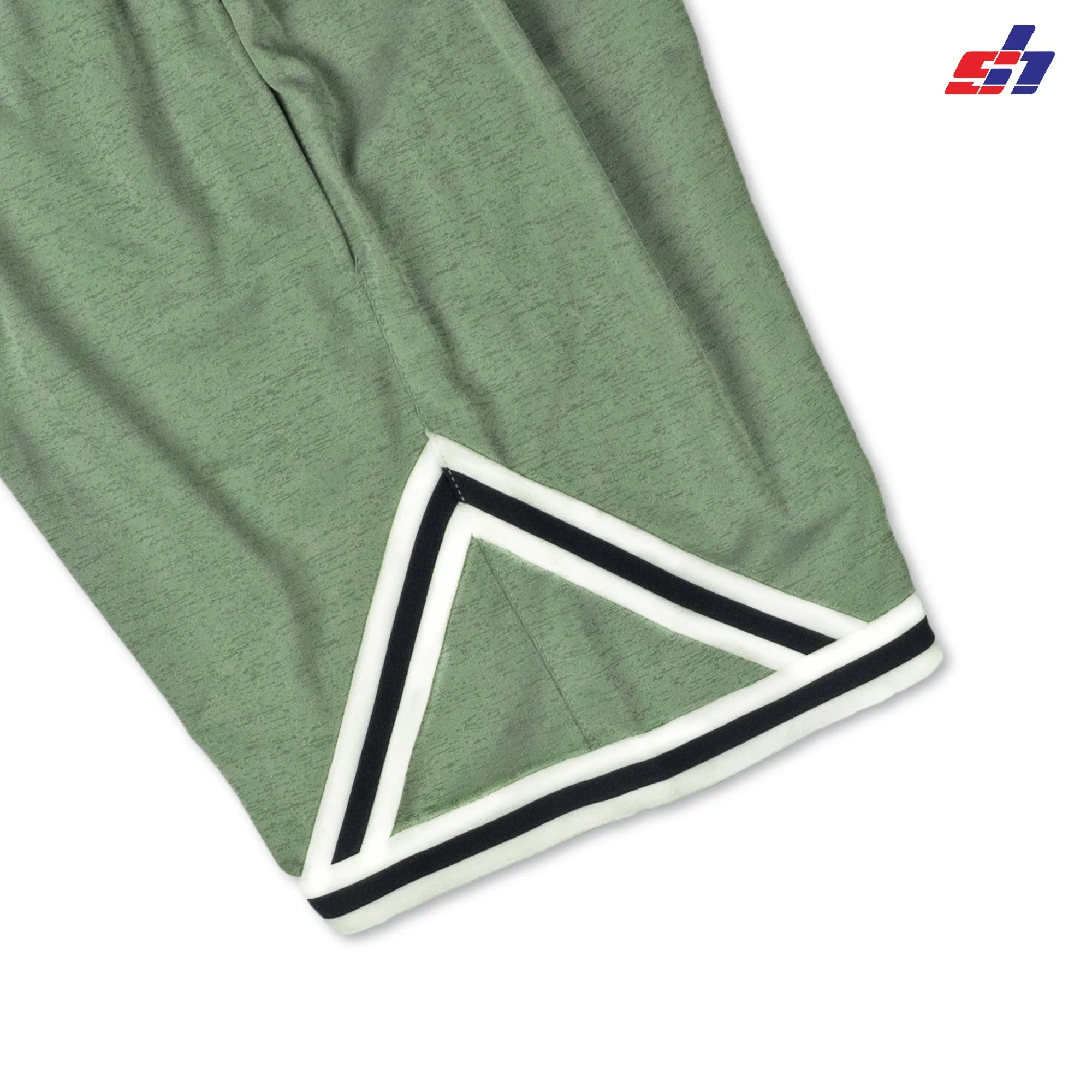 Athletic Listed Shorts Sage Green