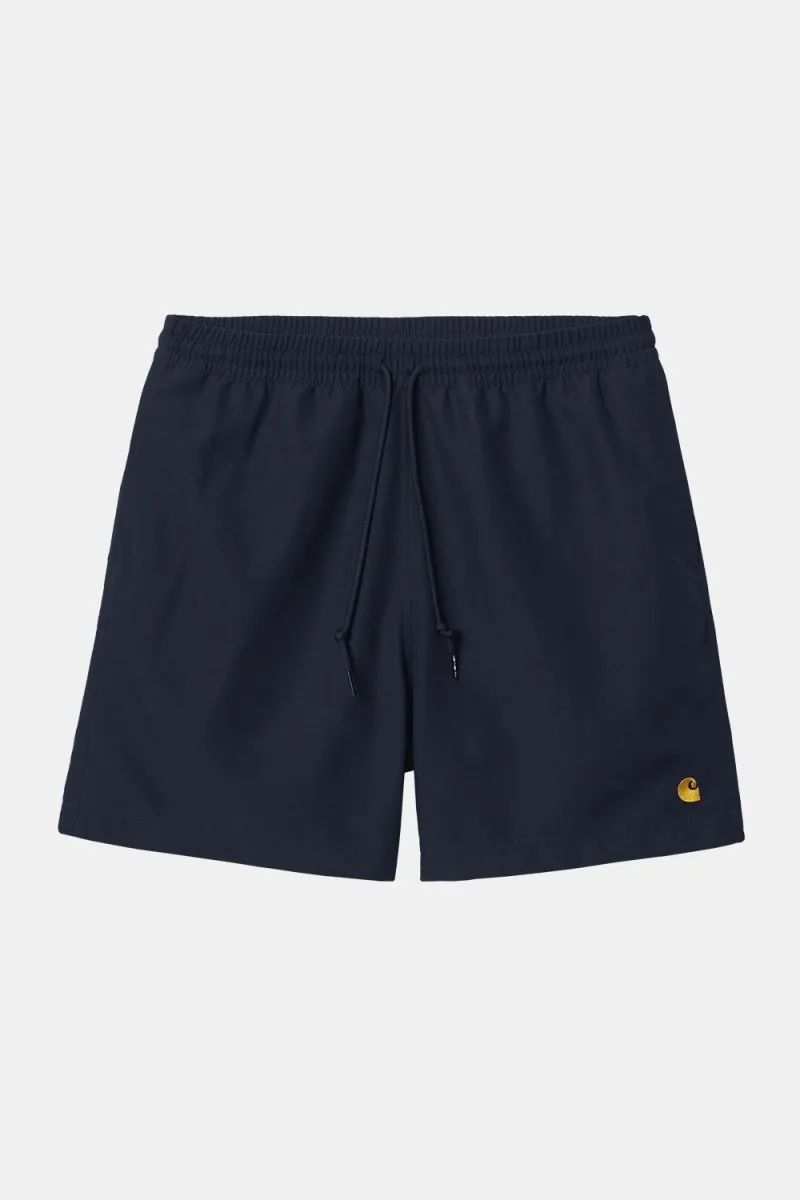 Carhartt WIP Chase Swim Trunks (Dark Navy/Gold)