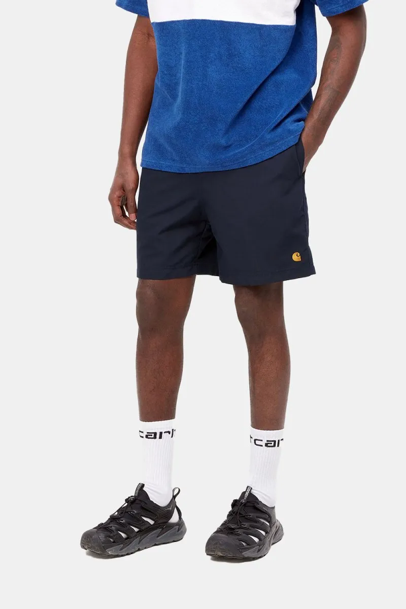 Carhartt WIP Chase Swim Trunks (Dark Navy/Gold)