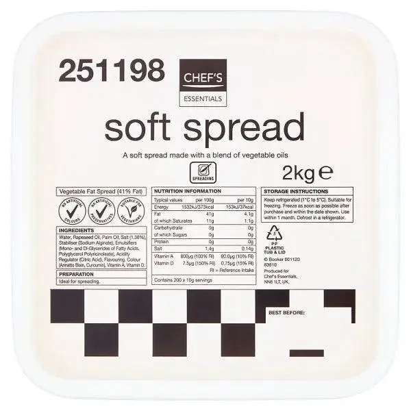 Chefs Essentials Soft Spread 2kg