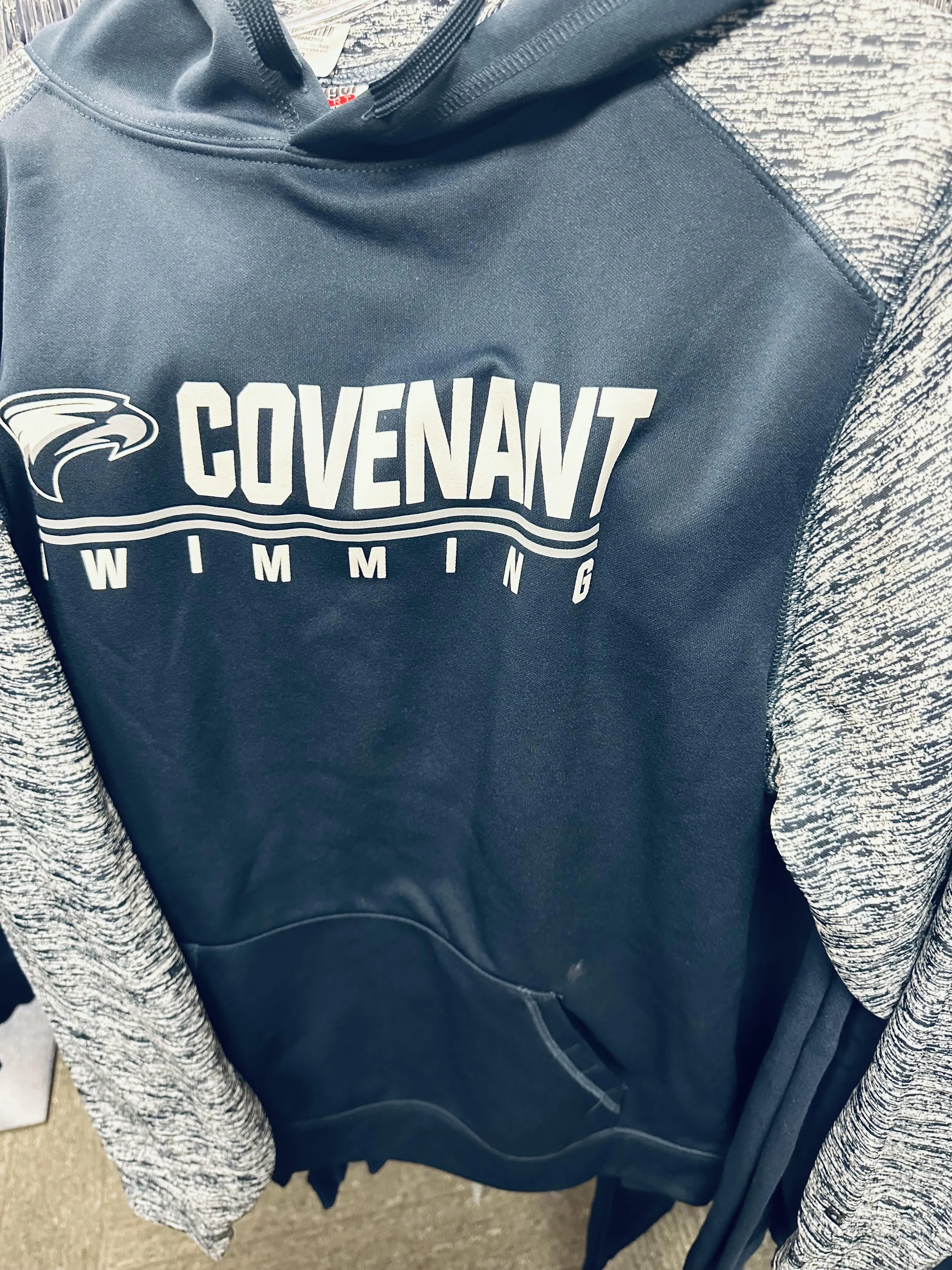 Covenant Swim Team - Fleece Hoodie - Dark Grey or Navy