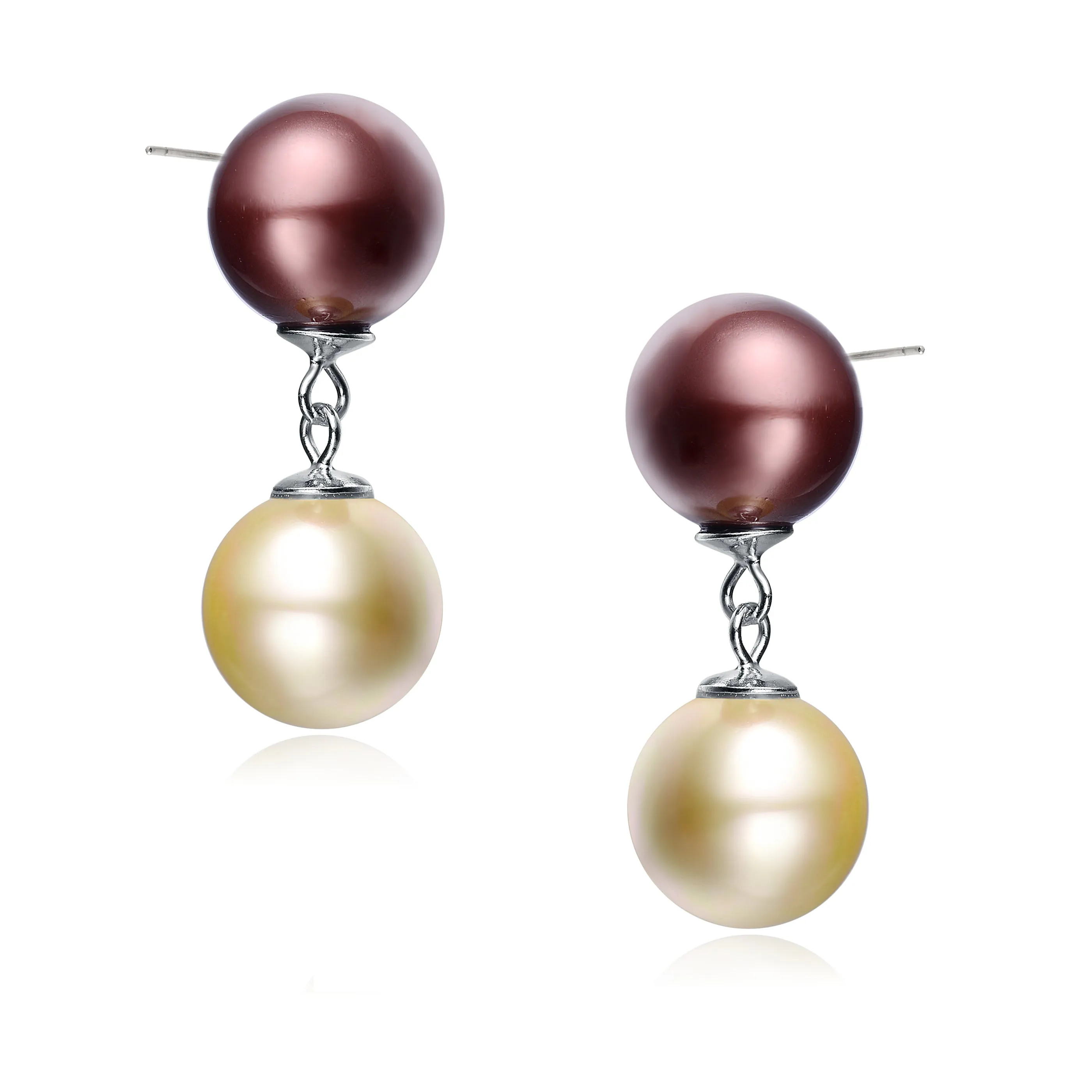 Delphine  Colored Pearl Drop Earrings