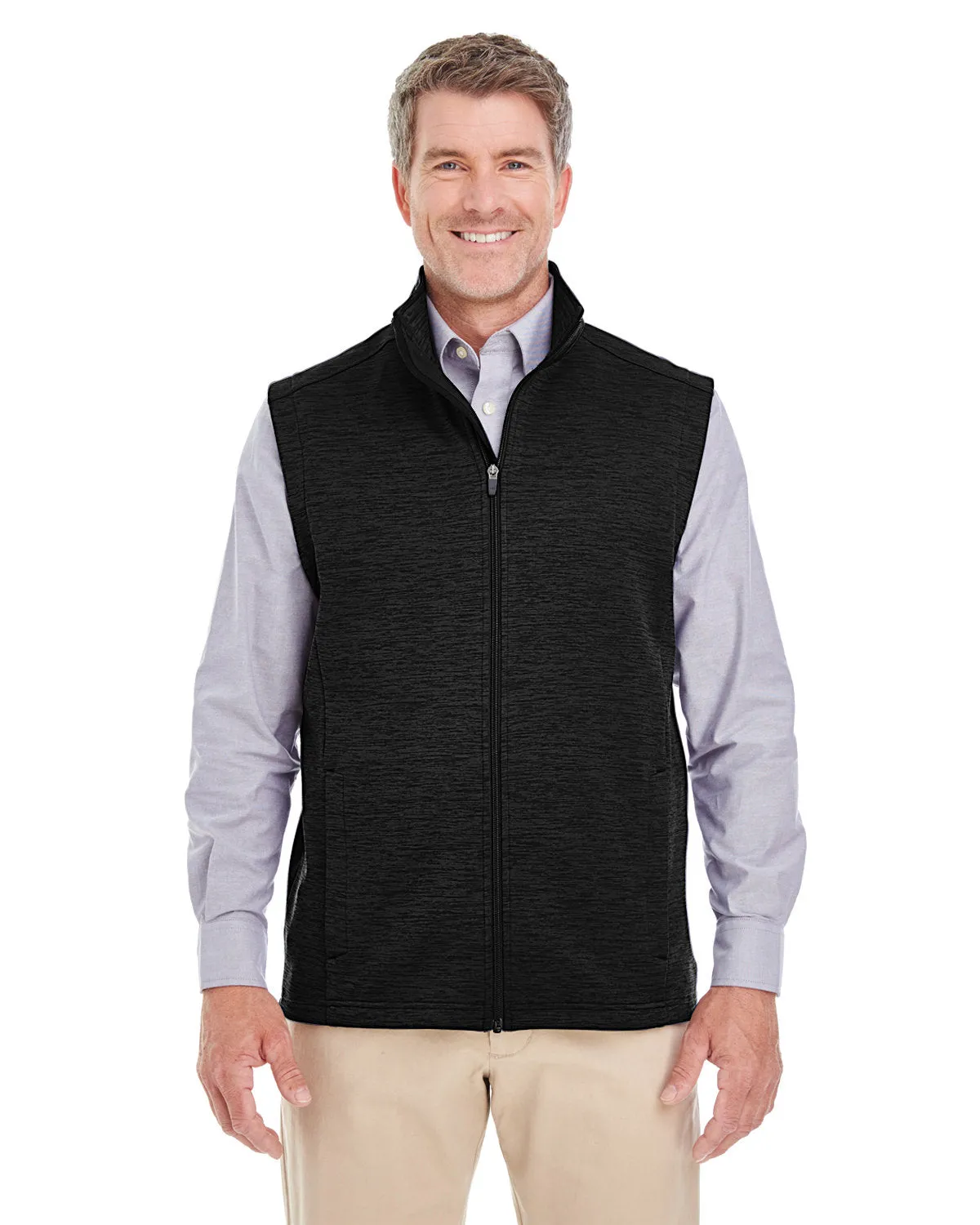 Devon & Jones Men's Newbury Mélange Fleece Vest