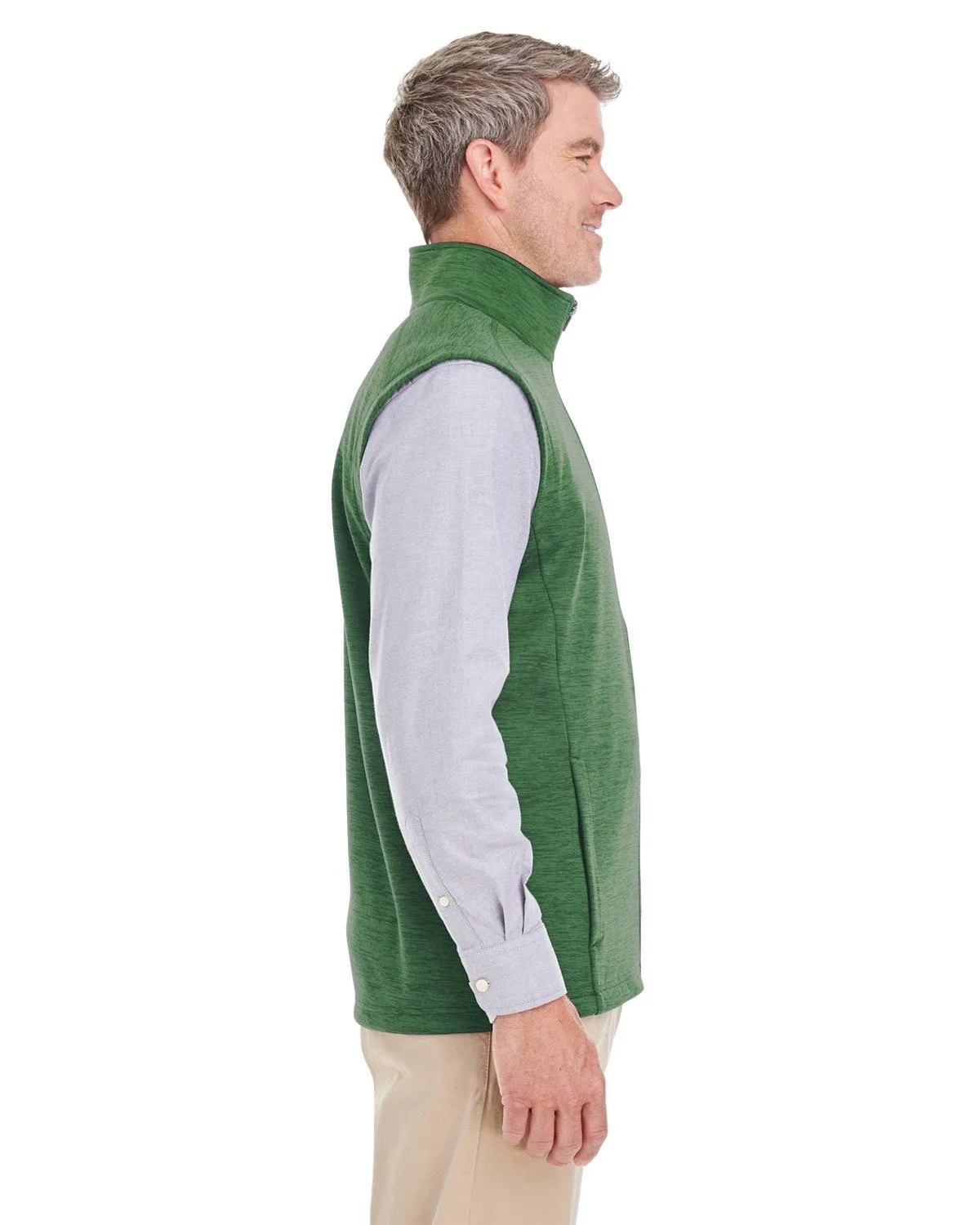 Devon & Jones Men's Newbury Mélange Fleece Vest