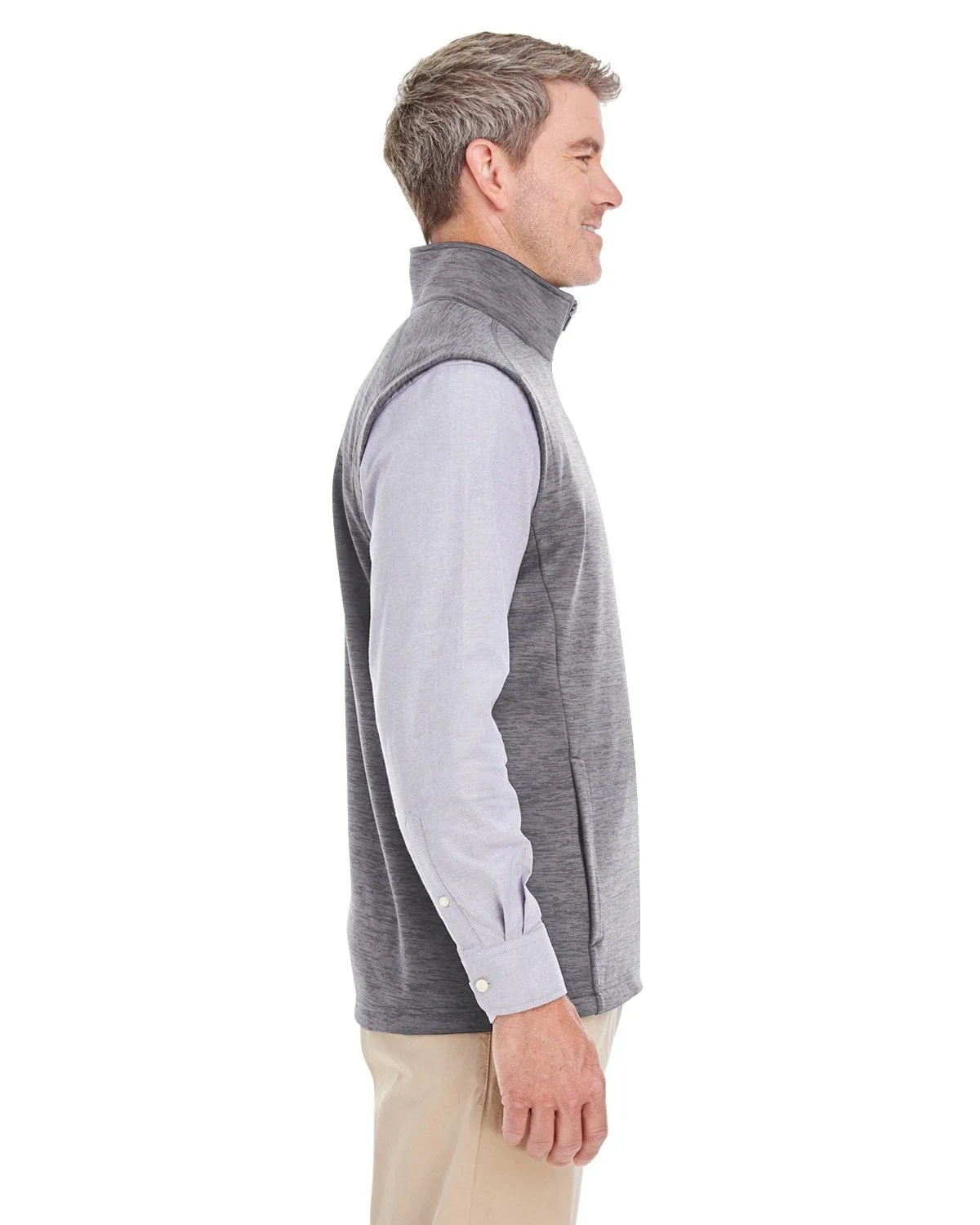 Devon & Jones Men's Newbury Mélange Fleece Vest