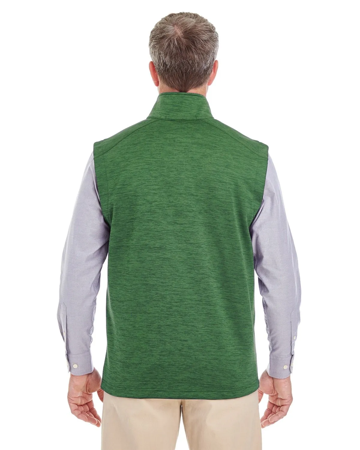 Devon & Jones Men's Newbury Mélange Fleece Vest