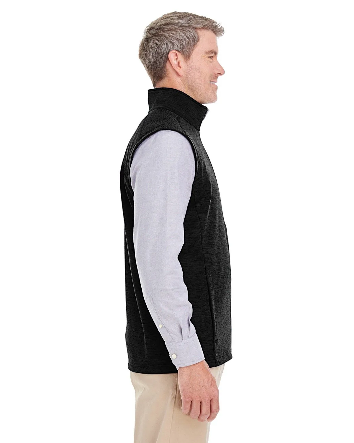 Devon & Jones Men's Newbury Mélange Fleece Vest