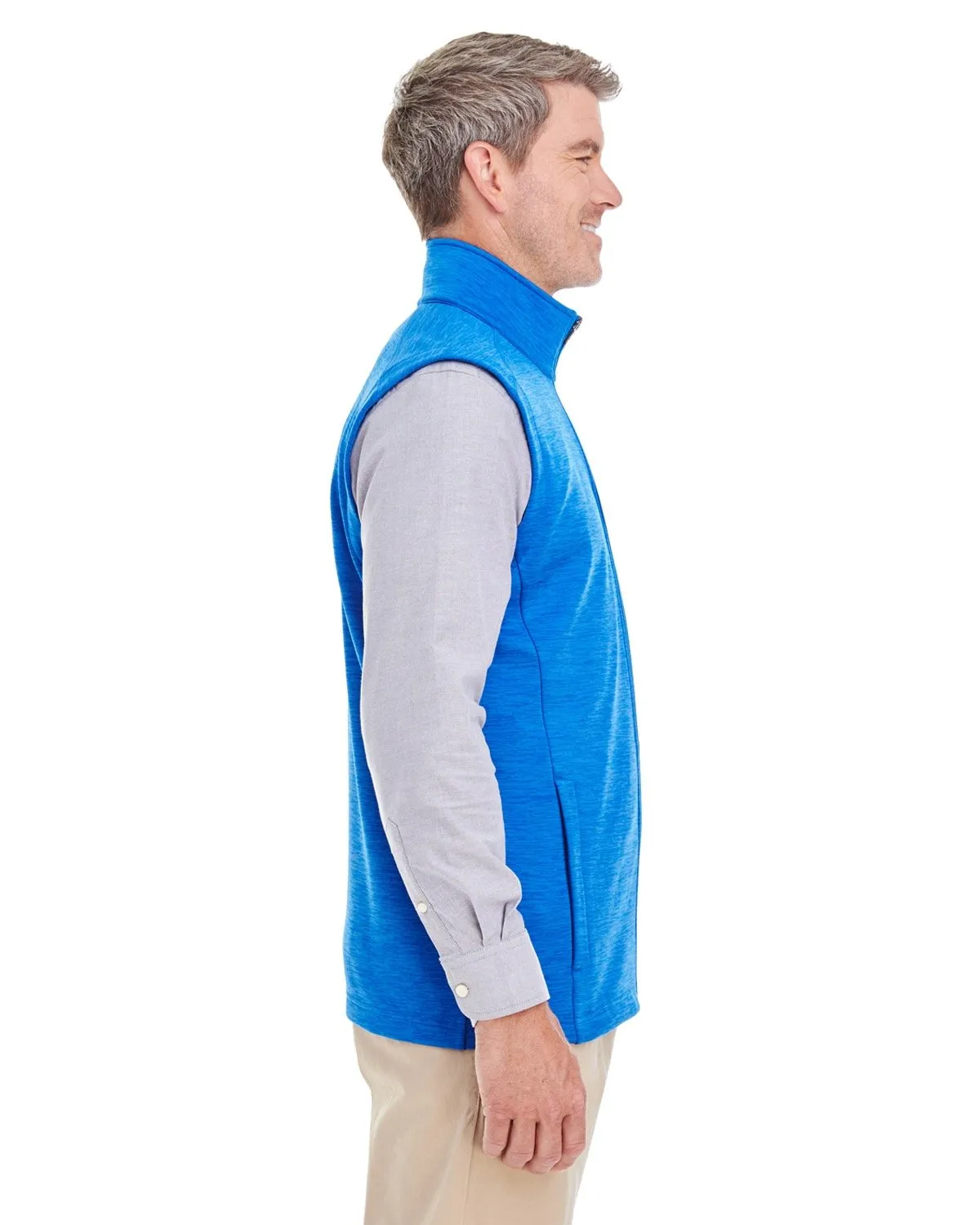 Devon & Jones Men's Newbury Mélange Fleece Vest