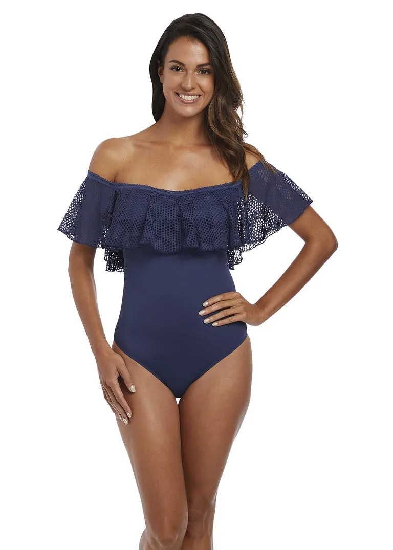 Fantasie Marseille Twilight Underwire Bardot Swimsuit One Piece, Twilight