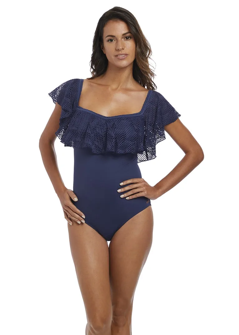 Fantasie Marseille Twilight Underwire Bardot Swimsuit One Piece, Twilight