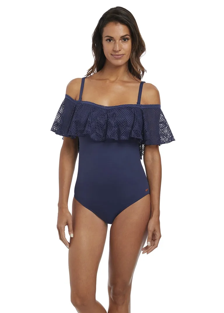 Fantasie Marseille Twilight Underwire Bardot Swimsuit One Piece, Twilight