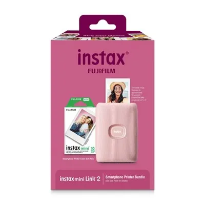 Fujifilm Instax Mini Link 2 Printer Bundle - Pink