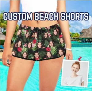 Hawaii - Custom Beach Shorts With Face - Personalized Shorts