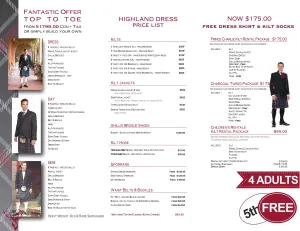 Highland Dress Package Deals