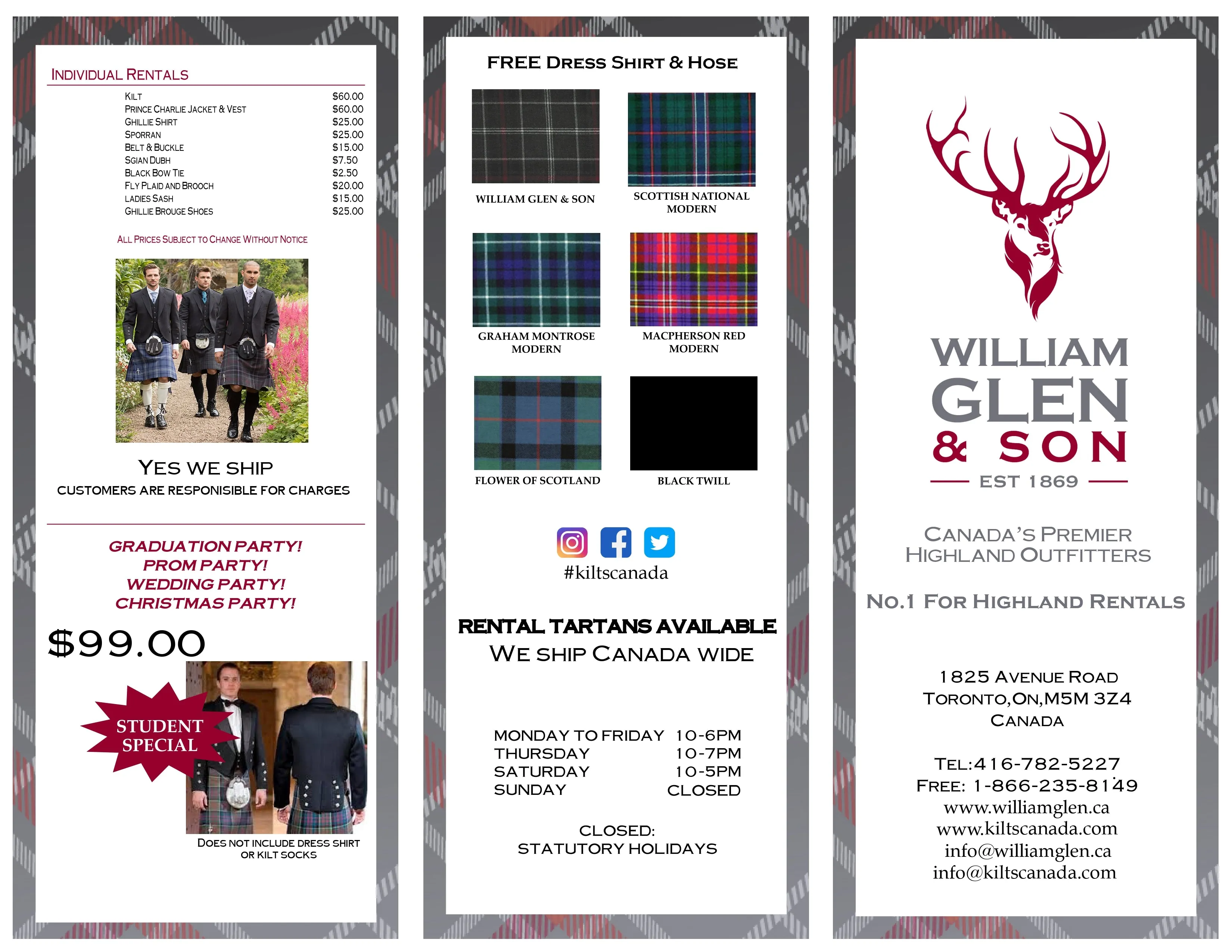 Highland Dress Package Deals