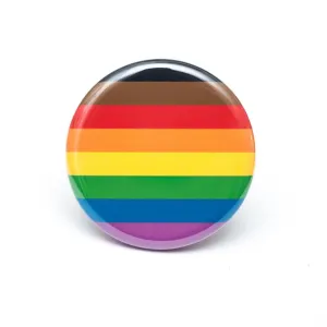 Inclusive rainbow flag pride button