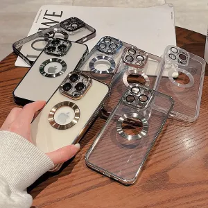 IPhone Case With Camera Protector Advanced Electroplating Integrated With Lens Protector Phone Soft Case | Brodtica.com