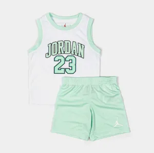 Jordan 23 Shorts Infant Toddler Set (Mint/White)