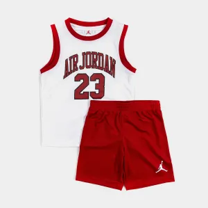 Jordan 23 Shorts Infant Toddler Set (Red/White)