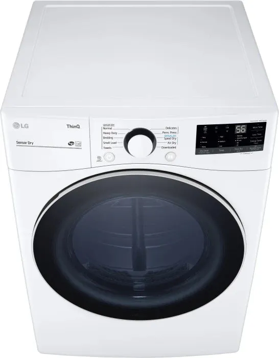 LG DLG3601W 7.4 cu. ft. Ultra Large Capacity Smart wi-fi Enabled Front Load Gas Dryer with Built-In Intelligence