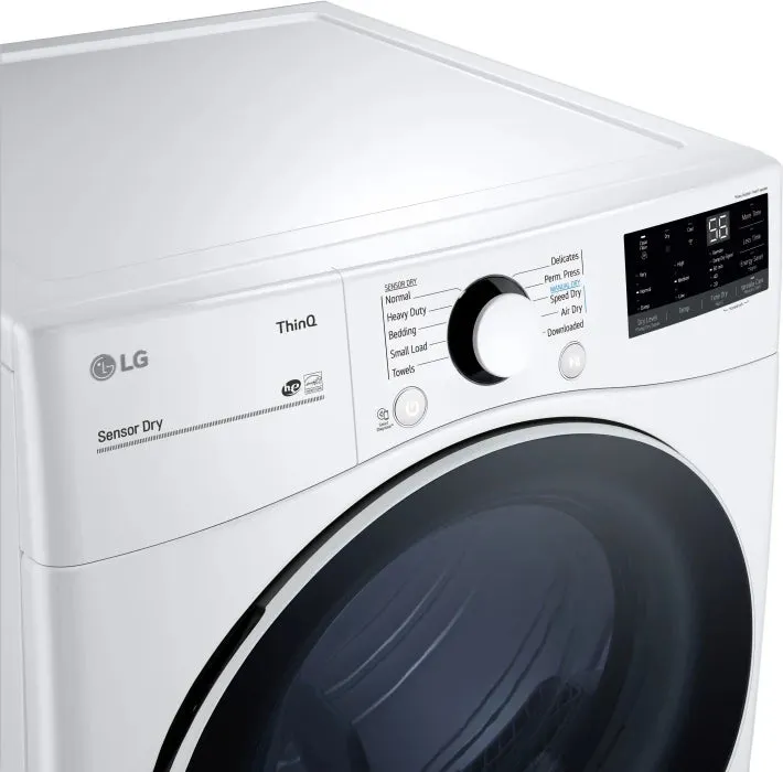 LG DLG3601W 7.4 cu. ft. Ultra Large Capacity Smart wi-fi Enabled Front Load Gas Dryer with Built-In Intelligence