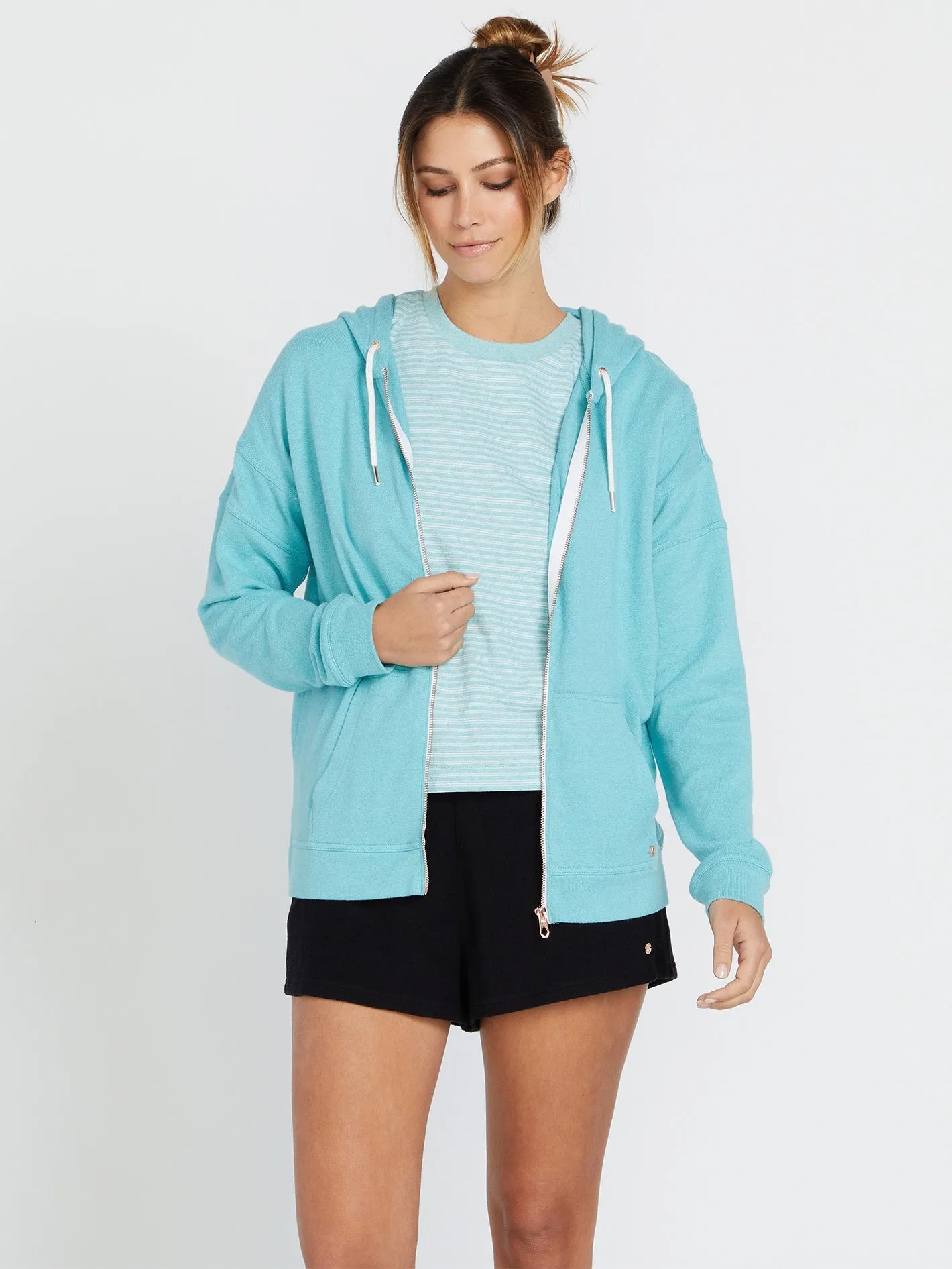 Lived in Lounge Zip Jacket - Aqua