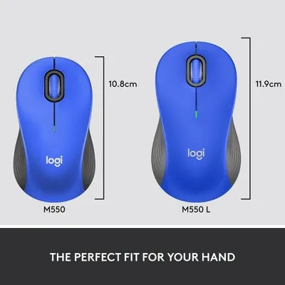 Logitech Signature M550 Wireless Mouse - Large - Blue