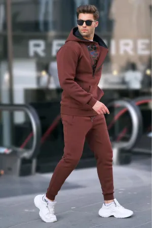 Madmext Men's Brown Tracksuit