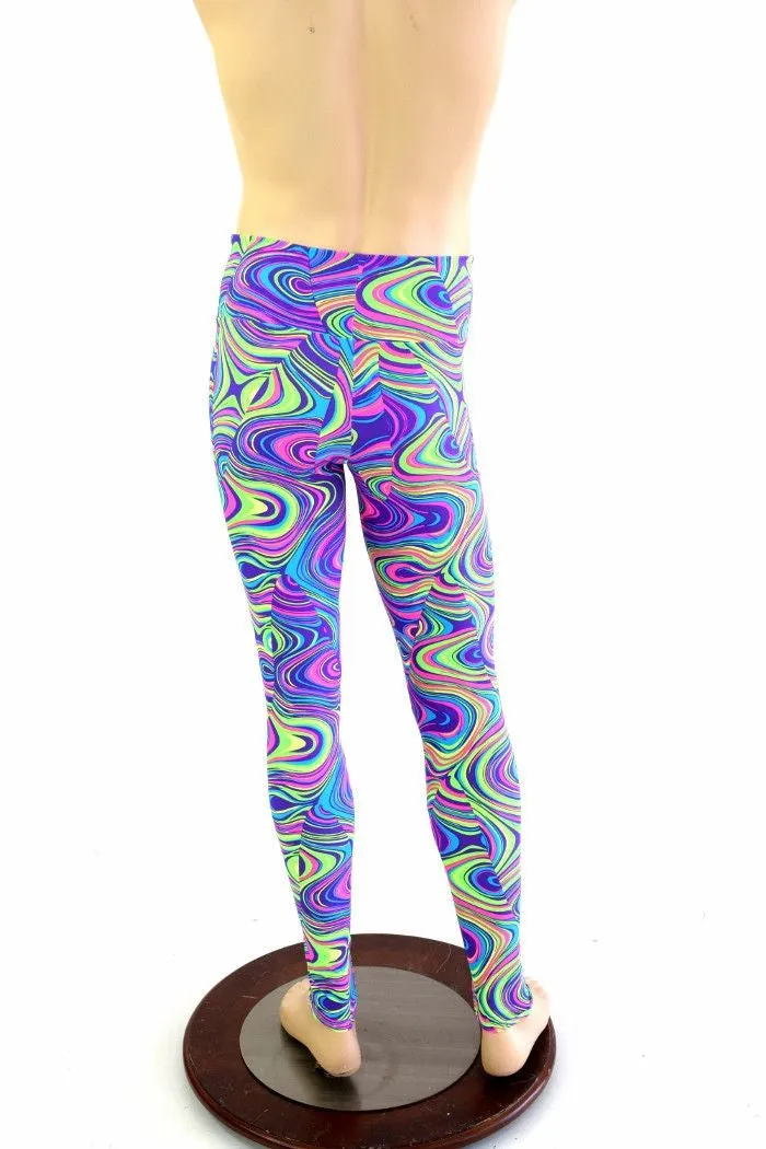 Mens Leggings in Glow Worm