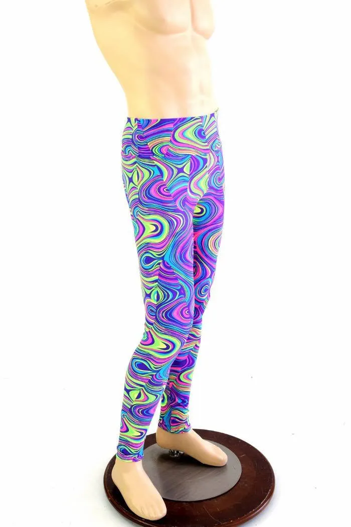 Mens Leggings in Glow Worm