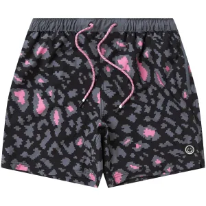 Men's NEFF Pink Pixel 17" Hot Tub Swim Trunks