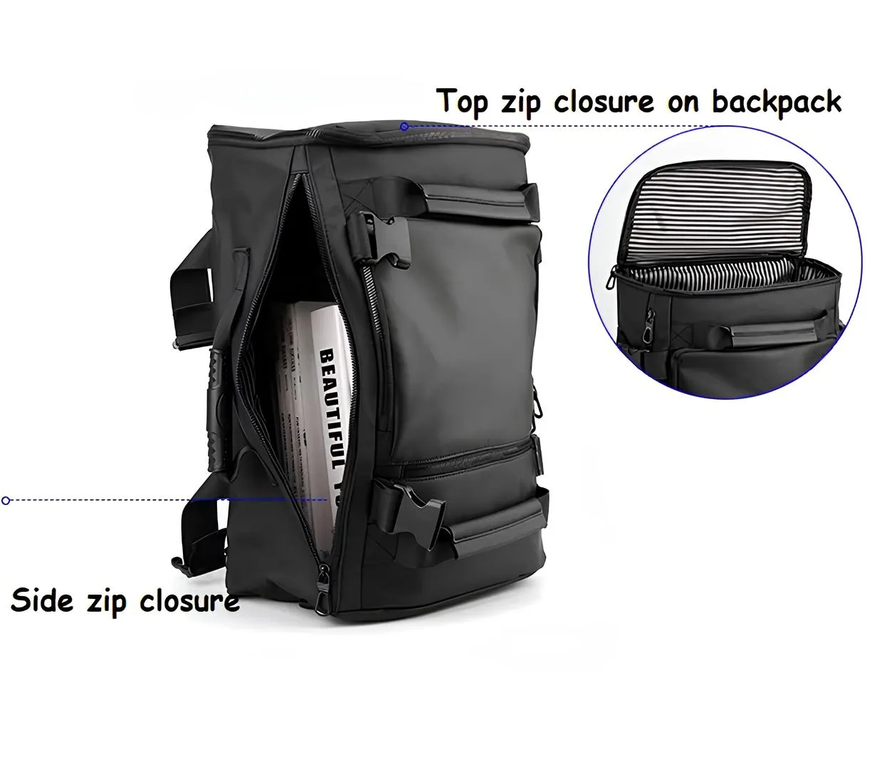 Men's Waterproof Large-Capacity Business Backpack & Satchel Bag 2024