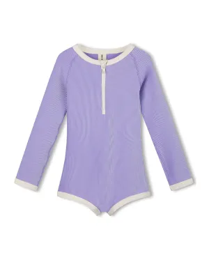 Mini Stripe Rib Rashie Onesie