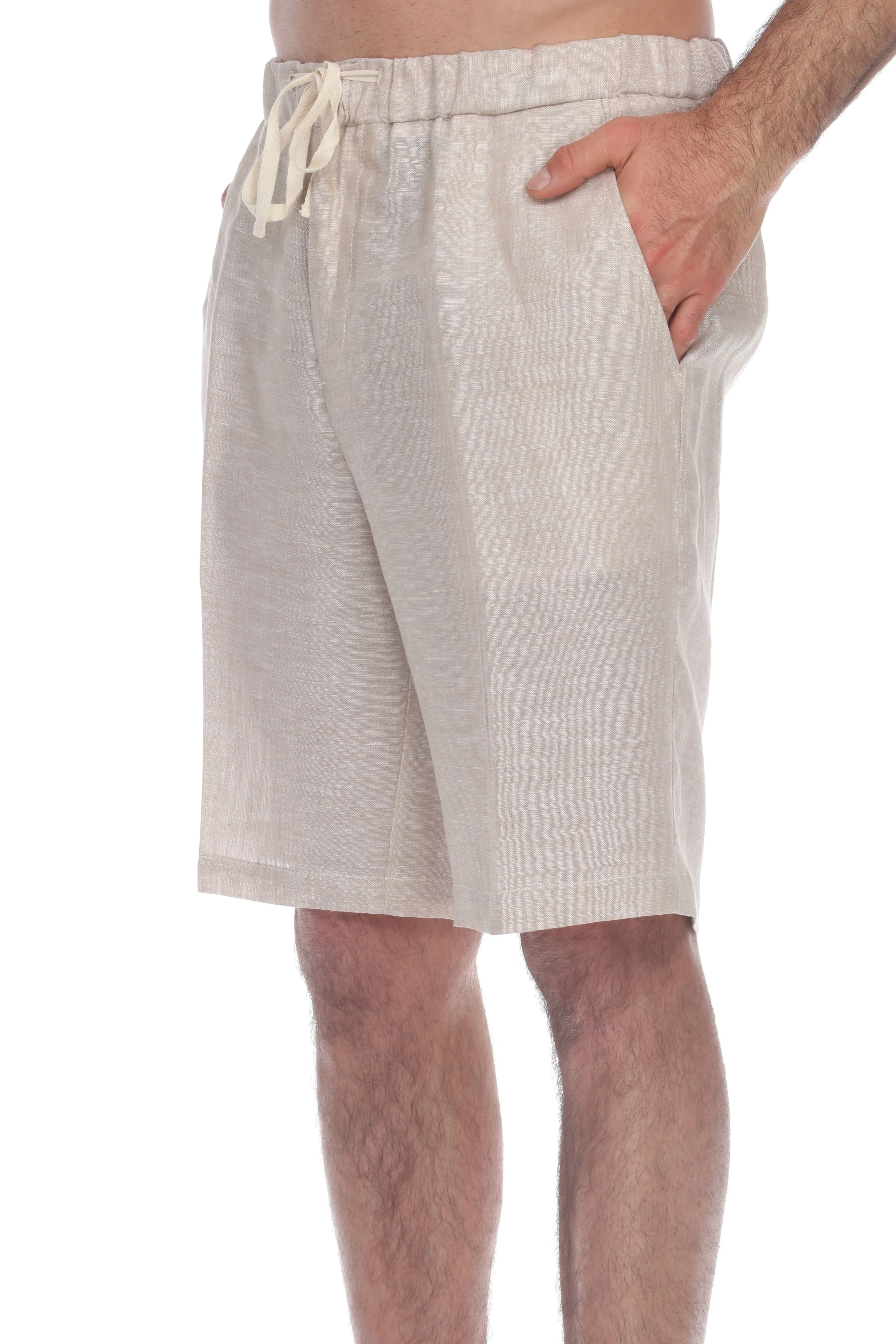 Mojito Men's Casual Resort Wear Drawstring Shorts 100% Linen