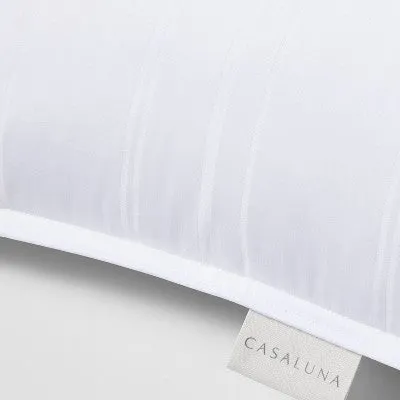 New - King Medium Firm Down Bed Pillow White - Casaluna