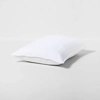 New - King Medium Firm Down Bed Pillow White - Casaluna