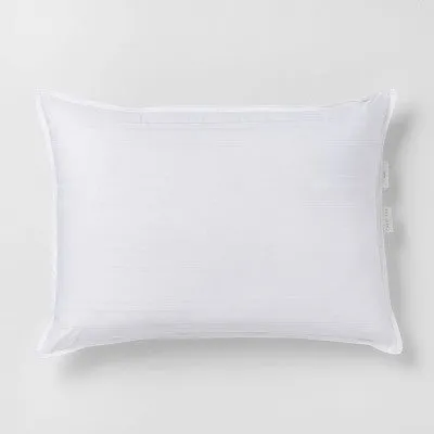 New - King Medium Firm Down Bed Pillow White - Casaluna