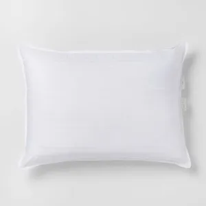 New - King Medium Firm Down Bed Pillow White - Casaluna