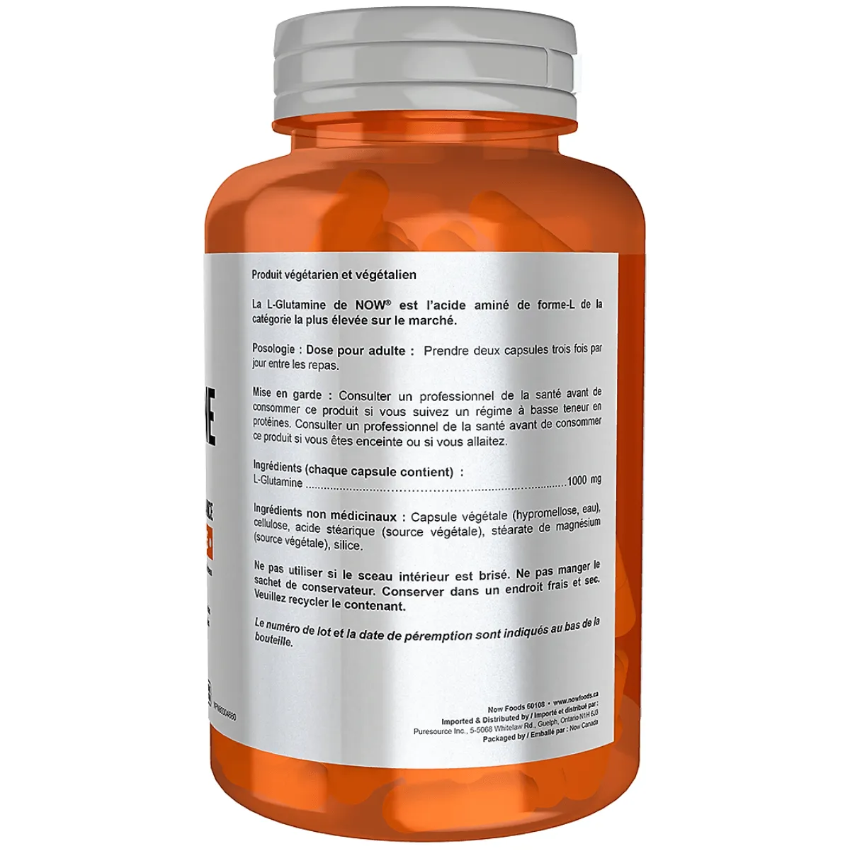 NOW Sports L-Glutamine 1000 mg 120 Veggie Caps