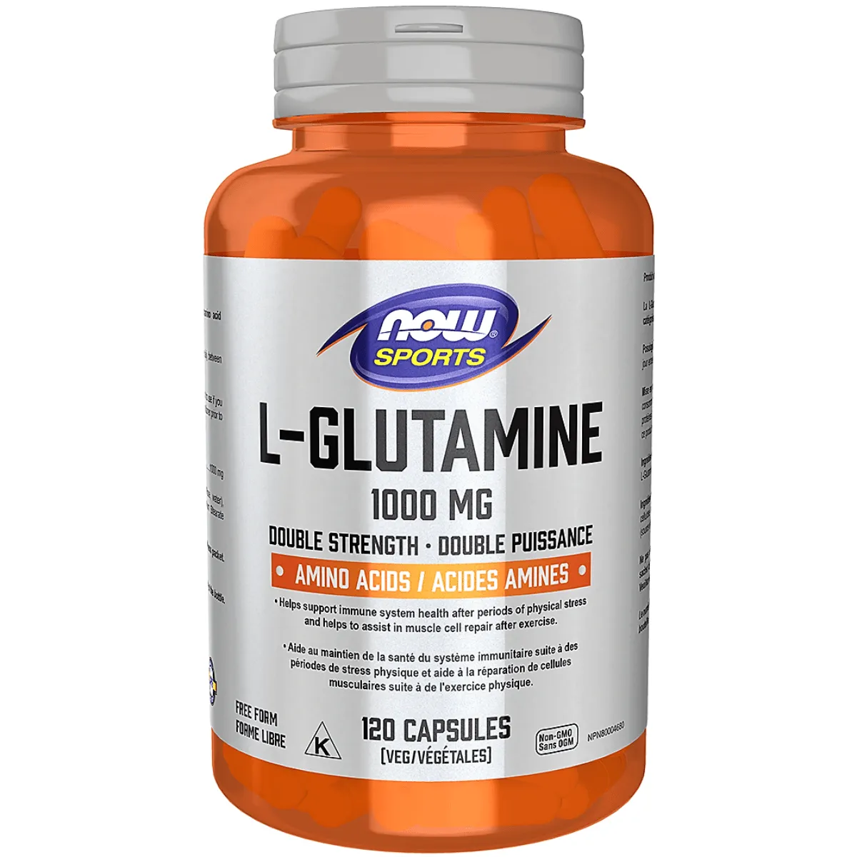 NOW Sports L-Glutamine 1000 mg 120 Veggie Caps