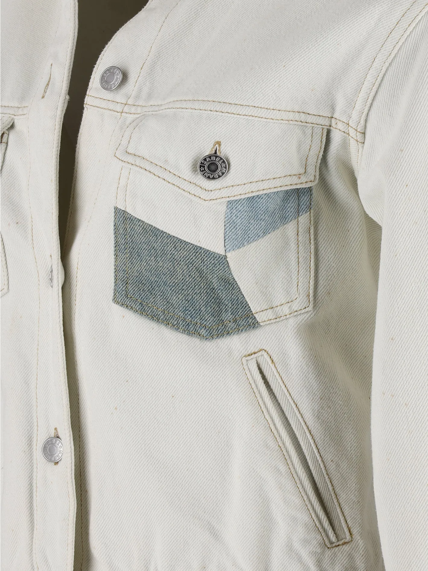 patchwork-detail denim jacket