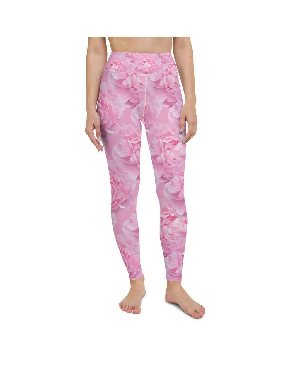 Peony Flower Yoga Pants