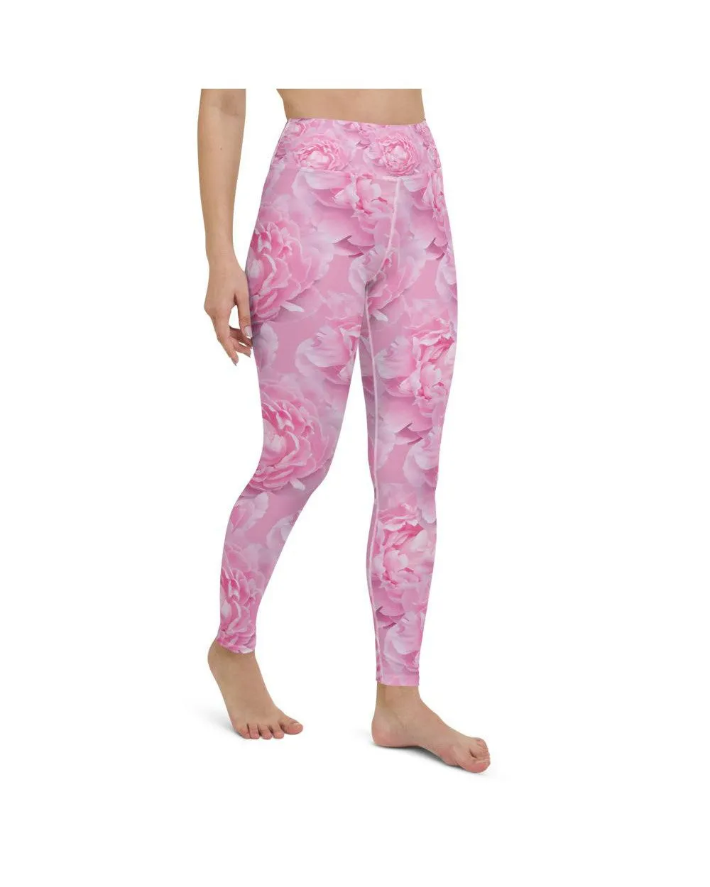 Peony Flower Yoga Pants