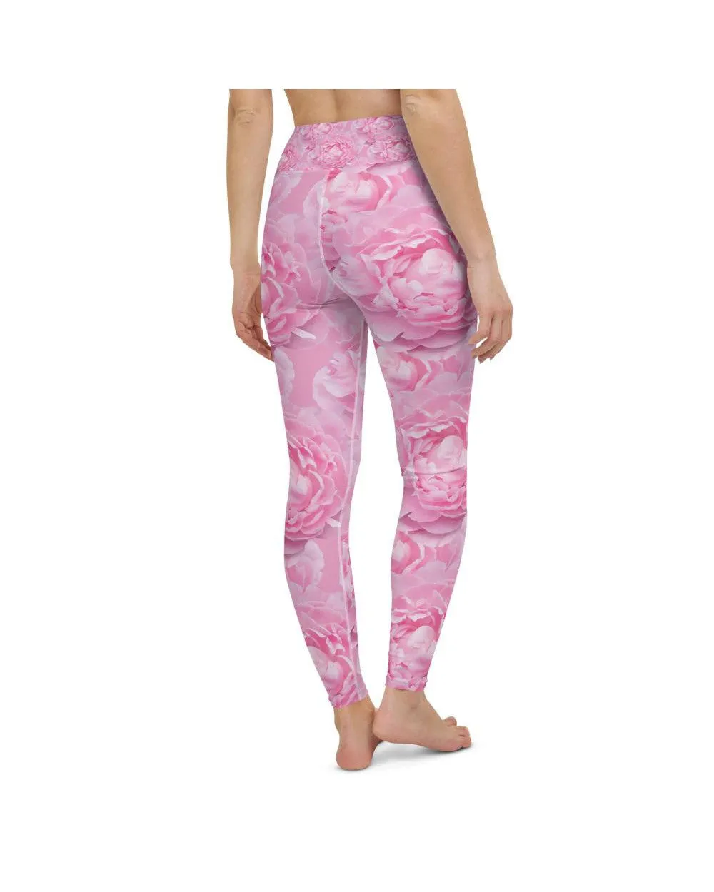 Peony Flower Yoga Pants