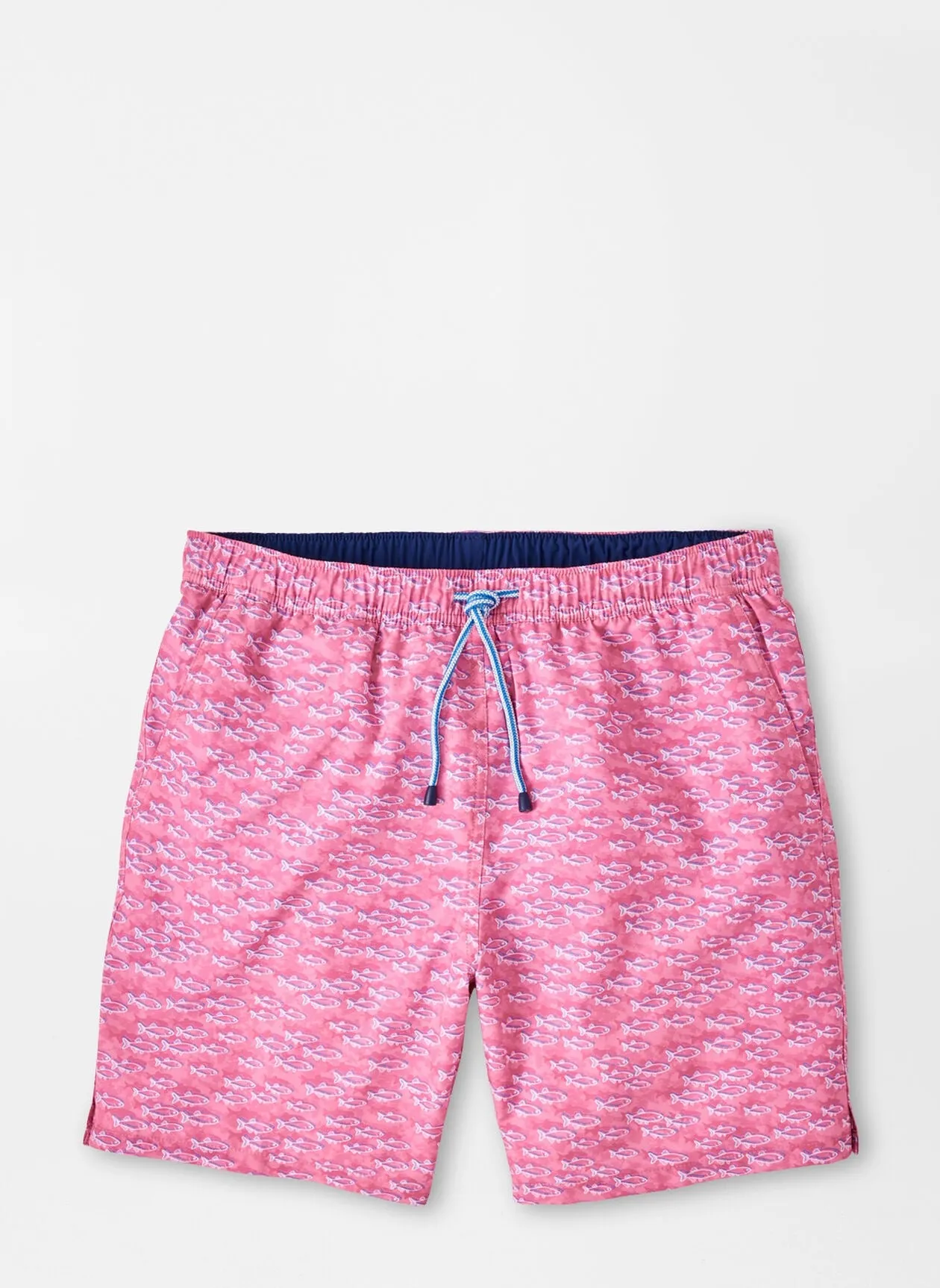 Peter Millar School of Fish Swim Trunk - RUBY PINK