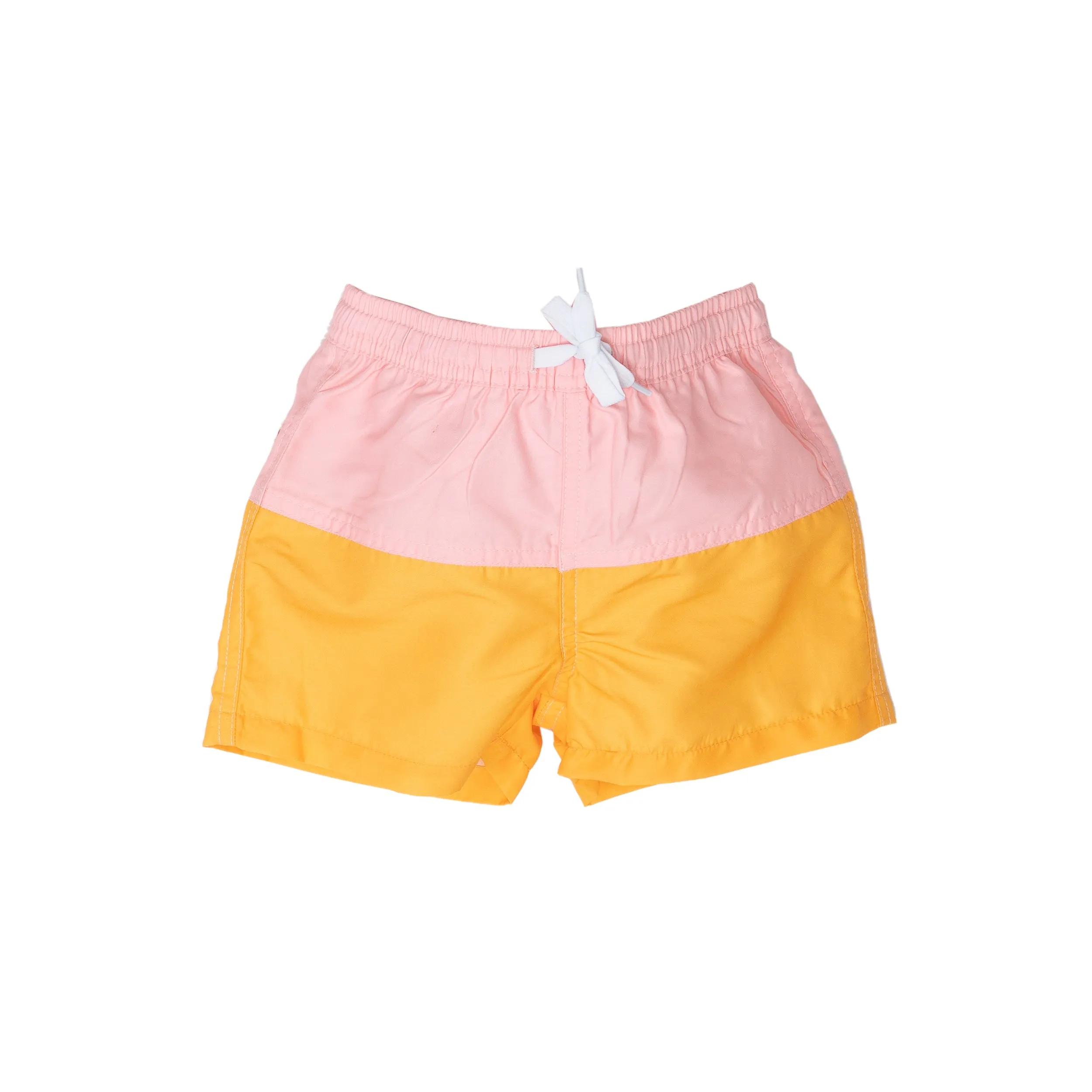 Pink Orange Geo Boys Trunks